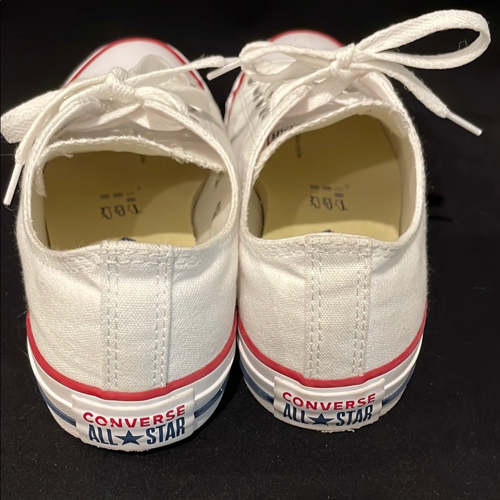 EUC Converse White and Red Chuck Taylor Sneakers - Picture 3 of 6